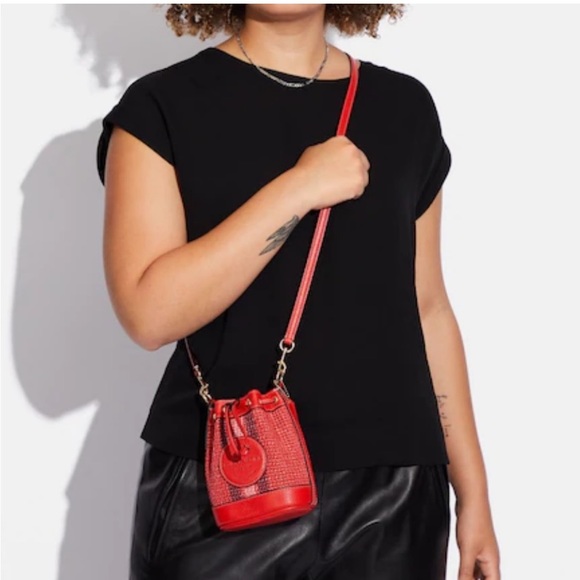 Coach Mini Dempsey Bucket Bag Crossbody With Coach Patch - Picture 5 of 12